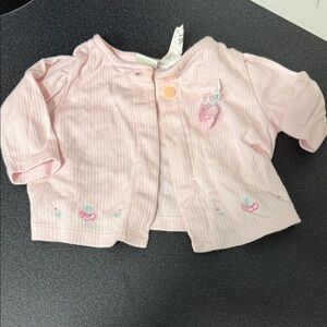 Sesame Street Pink Baby Cardigan with Embroidery 90’s